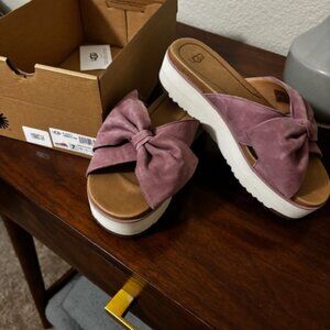 Ugg Australia Joan II Platform Slide Sandals Bow